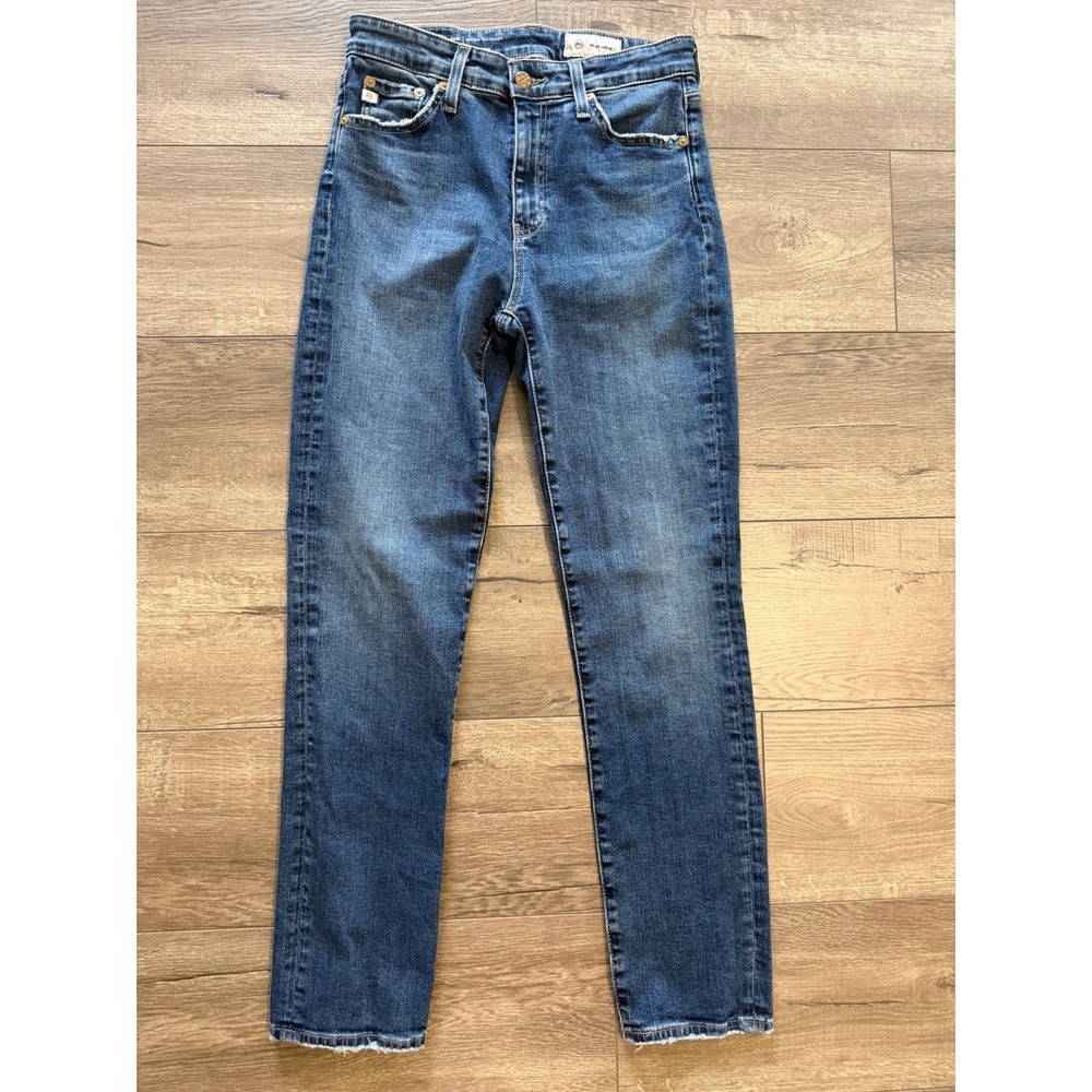 AG Adriano Goldschmied Mari Mid-Rise Slim Straight Jeans Blue Size 27